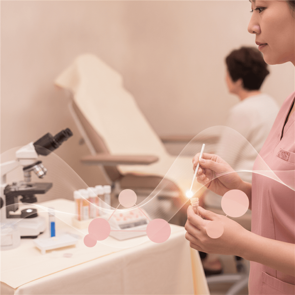 婦產科醫師說明子宮頸抹片與 HPV 篩檢